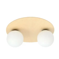 Sklep Kaja Dwupunktowa, drewniana lampa sufitowa 1142/2B KENZO | Kaja Oświetlenie Store
