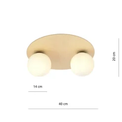 Sklep Kaja Dwupunktowa, drewniana lampa sufitowa 1142/2B KENZO | Kaja Oświetlenie Store