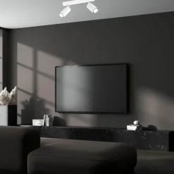 Sklep Kaja Dwupunktowa, klasyczna listwa ze spotami MLP8802 HUDSON WHITE | Kaja Outlet