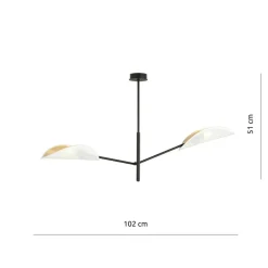 Sklep Kaja Dwupunktowa lampa sufitowa do sypialni 1159/2 VENE | Kaja Oświetlenie Clearance