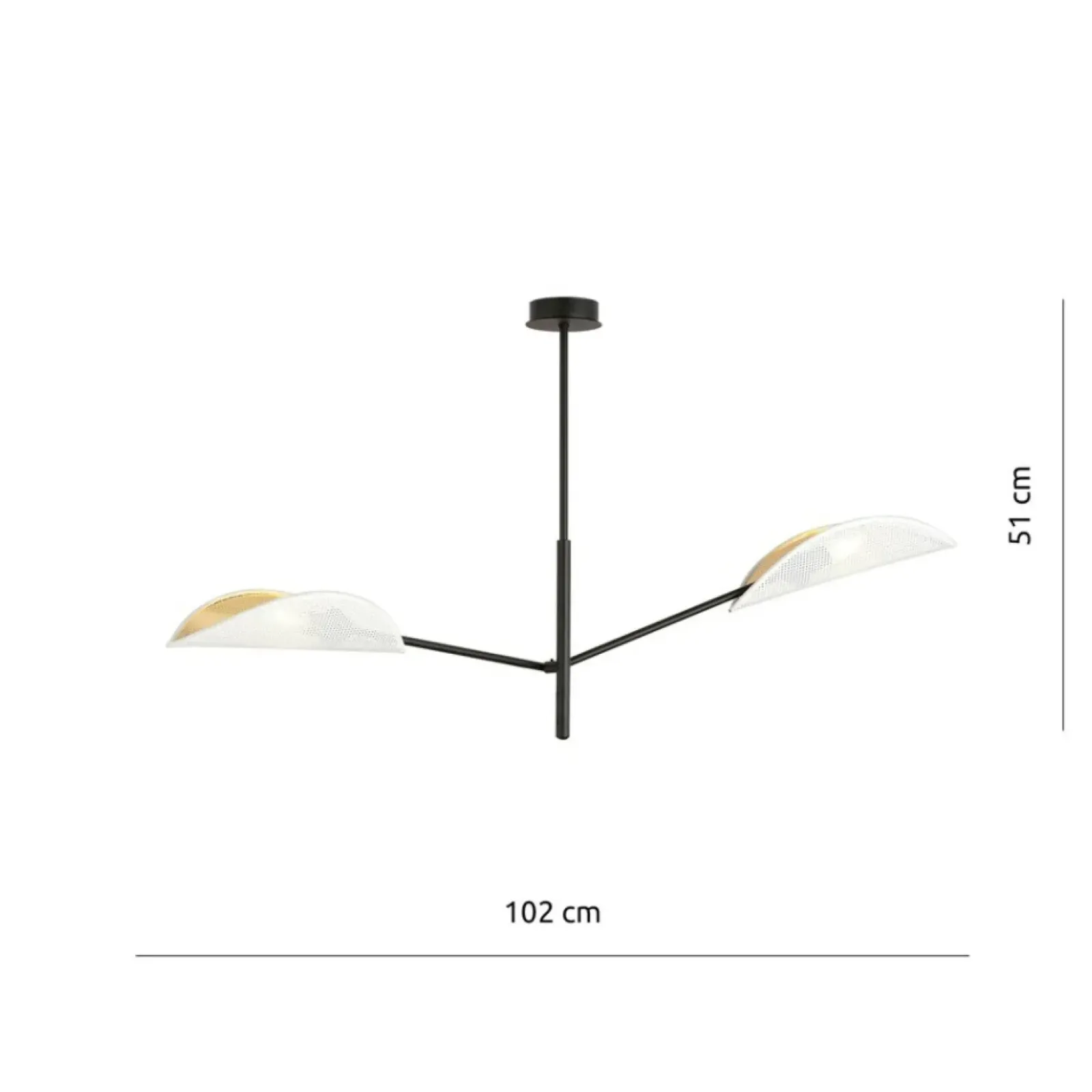 Sklep Kaja Dwupunktowa lampa sufitowa do sypialni 1159/2 VENE | Kaja Oświetlenie Clearance