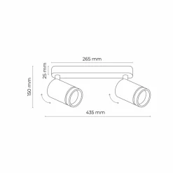 Sklep Kaja Dwupunktowa lampa sufitowa z reflektorami TK 6913 JET WHITE | Kaja Sale
