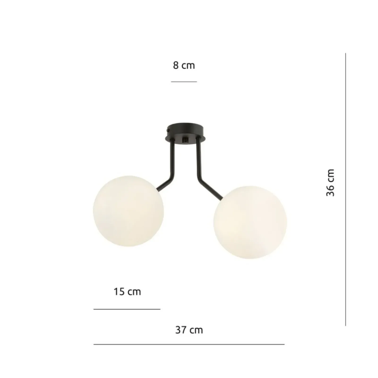 Sklep Kaja Dwupunktowa lampa sufitowa do korytarza 1138/2 NOVA | Kaja Oświetlenie New