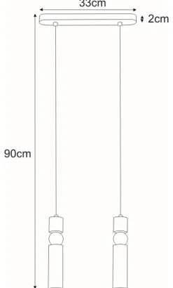 Sklep Kaja Dwupunktowa, minimalistyczna lampa wisząca K-4741 RIANO | Kaja Discount