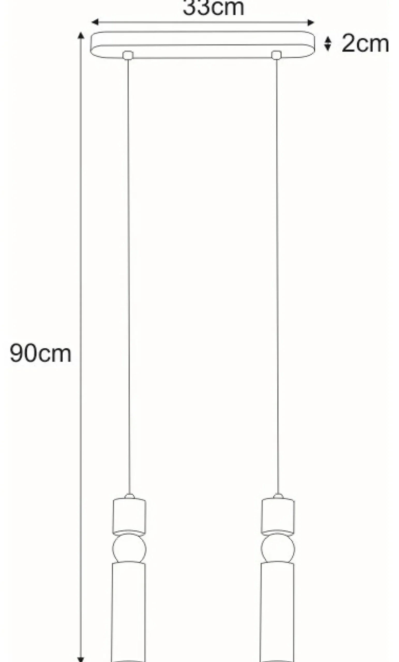 Sklep Kaja Dwupunktowa, minimalistyczna lampa wisząca K-4741 RIANO | Kaja Discount