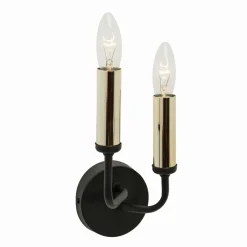 Sklep Kaja Dwupunktowa, prosta lampa ścienna 6222K-H02-06 AMPLI | Kaja* Kinkiety Tradycyjne