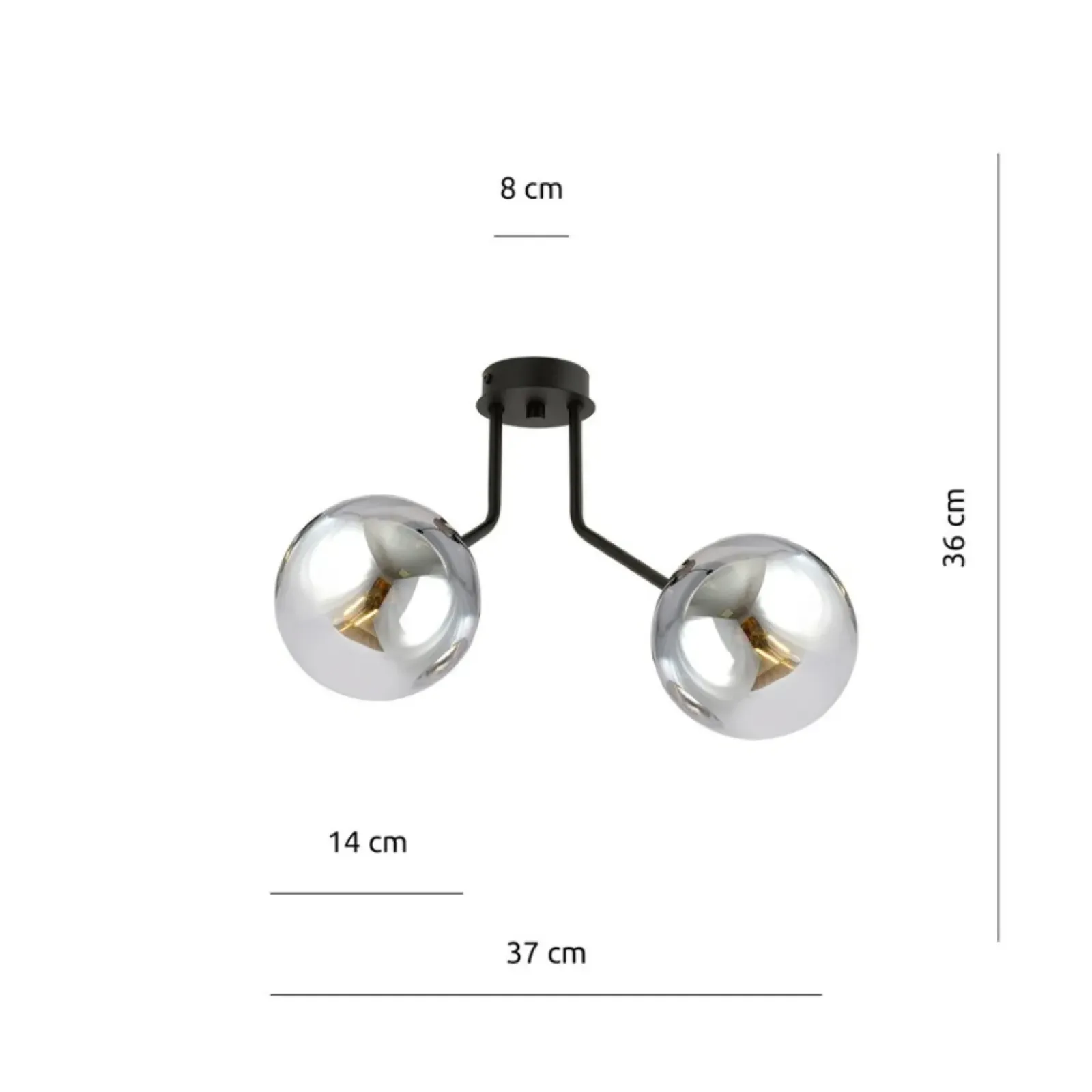 Sklep Kaja Dwuramienna lampa sufitowa do korytarza 1140/2 NOVA | Kaja Oświetlenie Best Sale