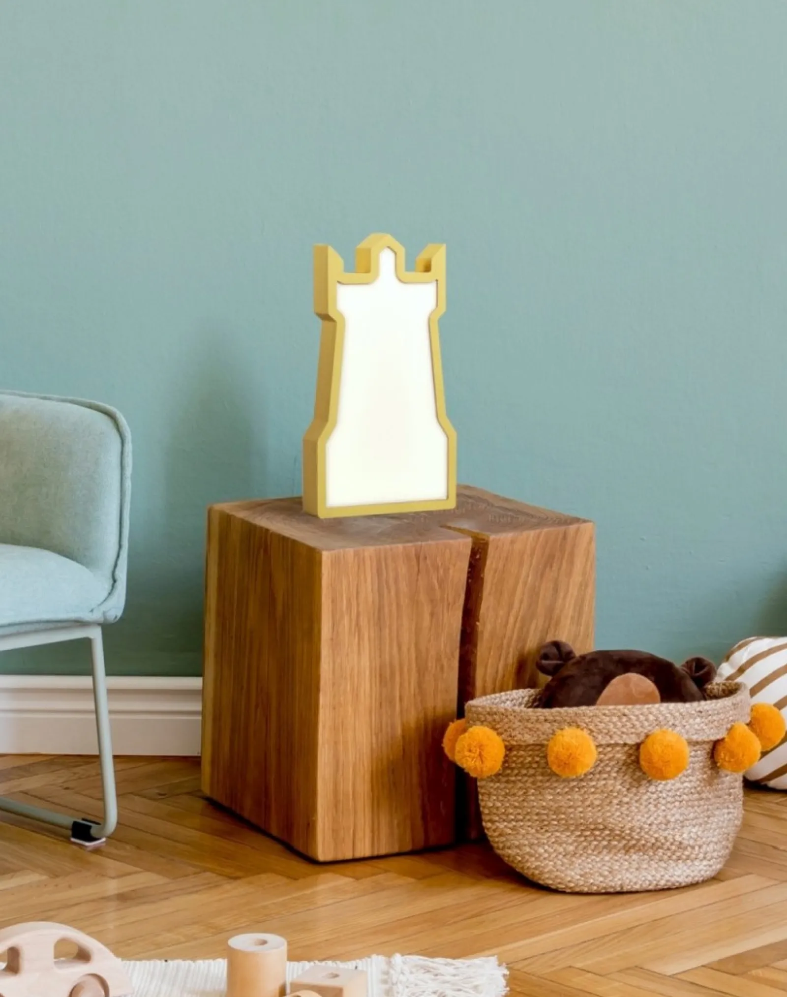 Sklep Kaja Dziecięca, żółta lampka na szafkę nocną 41-27238 TOWER | Kaja* Lampy Led