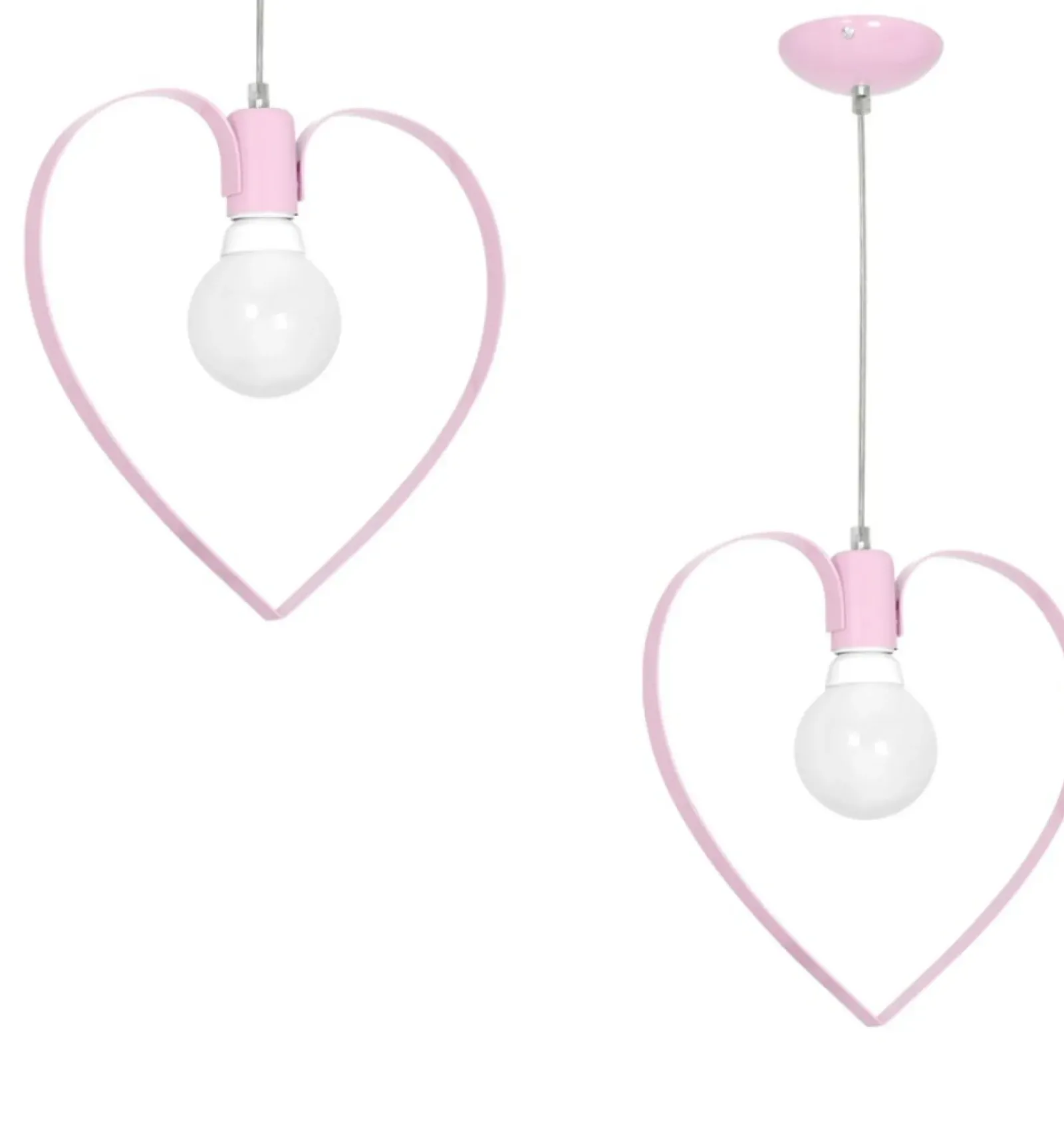 Sklep Kaja Dziewczęca, różowa lampa wisząca serce MLP9953 AMORE | Kaja Shop