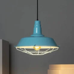 Sklep Kaja Efektowna, błękitna lampa dekoracyjna ABR-RRP-B-E27 RETRO | Kaja błękitny Cheap