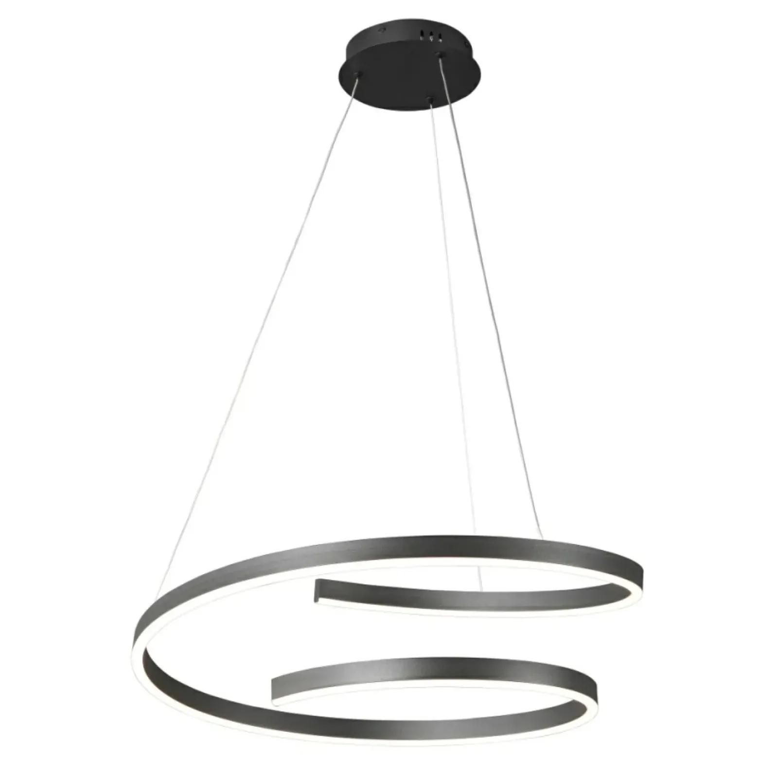 Sklep Kaja Efektowna, czarna lampa wisząca, LED o mocy 50W K-8183 z serii KOLOSO | Kaja Ośw czarny Store