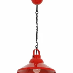 Sklep Kaja Efektowna, czerwona lampa wisząca LX 6180 IRON | Kaja Oświetlenie Discount