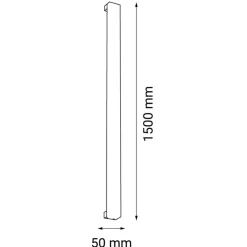 Sklep Kaja Efektowna lampa ścienna do holu 150cm 3000K ANT 4017 HOSO | Kaja* Lampy Led