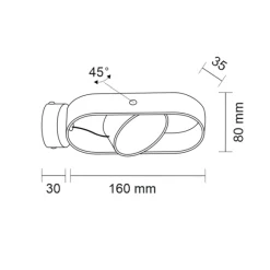 Sklep Kaja Efektowna lampa ścienna LED, neutralne światło ANT 8507 FUROKU | Kaja* Lampy Led