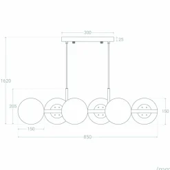 Sklep Kaja Efektowna lampa do oświetlenia stołu ABR-LWZC-6XE27 CONTE | Kaja złoty Outlet