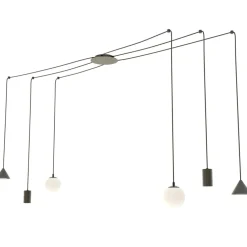 Sklep Kaja Efektowna lampa do podwieszania 1349/6 FUJI 6 BLACK | Kaja Oświetlenie czarny Online