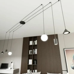 Sklep Kaja Efektowna lampa do podwieszania 1349/6 FUJI 6 BLACK | Kaja Oświetlenie czarny Online