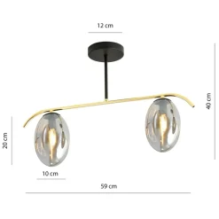 Sklep Kaja Efektowna lampa sufitowa ze złotą konstrukcją 1280/2 z serii FINES Fashion