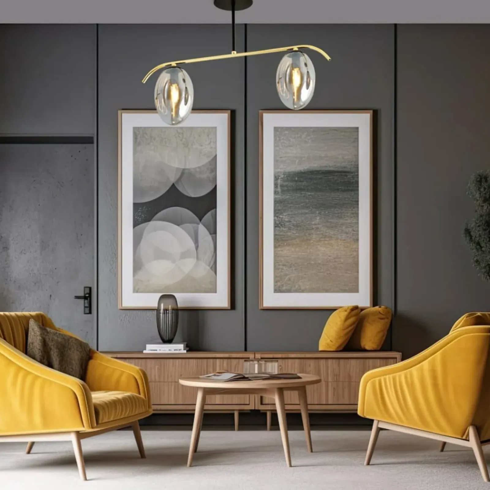 Sklep Kaja Efektowna lampa sufitowa ze złotą konstrukcją 1280/2 z serii FINES Fashion