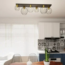 Sklep Kaja Efektowna lampa sufitowa, czarno-złota 1370/6 z serii NEST Sale