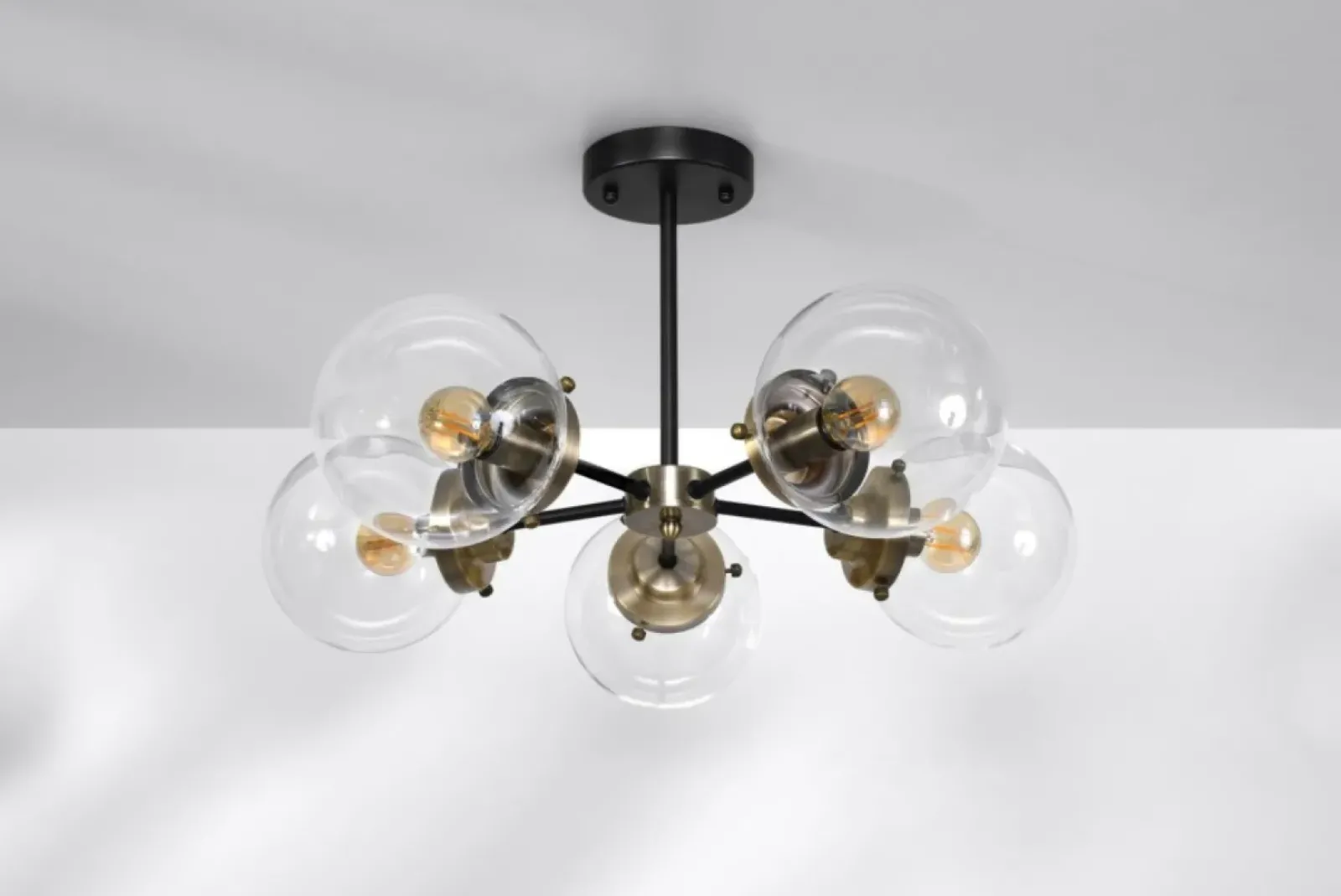 Sklep Kaja Efektowna lampa sufitowa w stylu przemysłowym 35-01306 LENS | Kaja Fashion