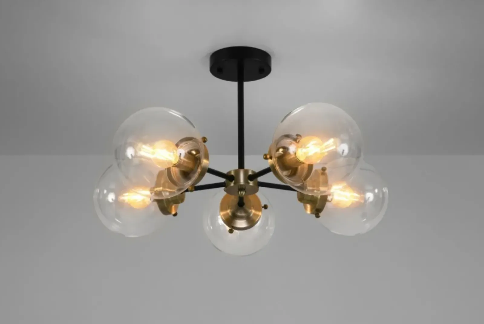 Sklep Kaja Efektowna lampa sufitowa w stylu przemysłowym 35-01306 LENS | Kaja Fashion