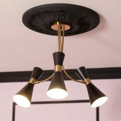 Sklep Kaja Efektowna lampa sufitowa do sypialni ABR-ZZSAL3XE27 SALVATORE | Kaja czarny Clearance