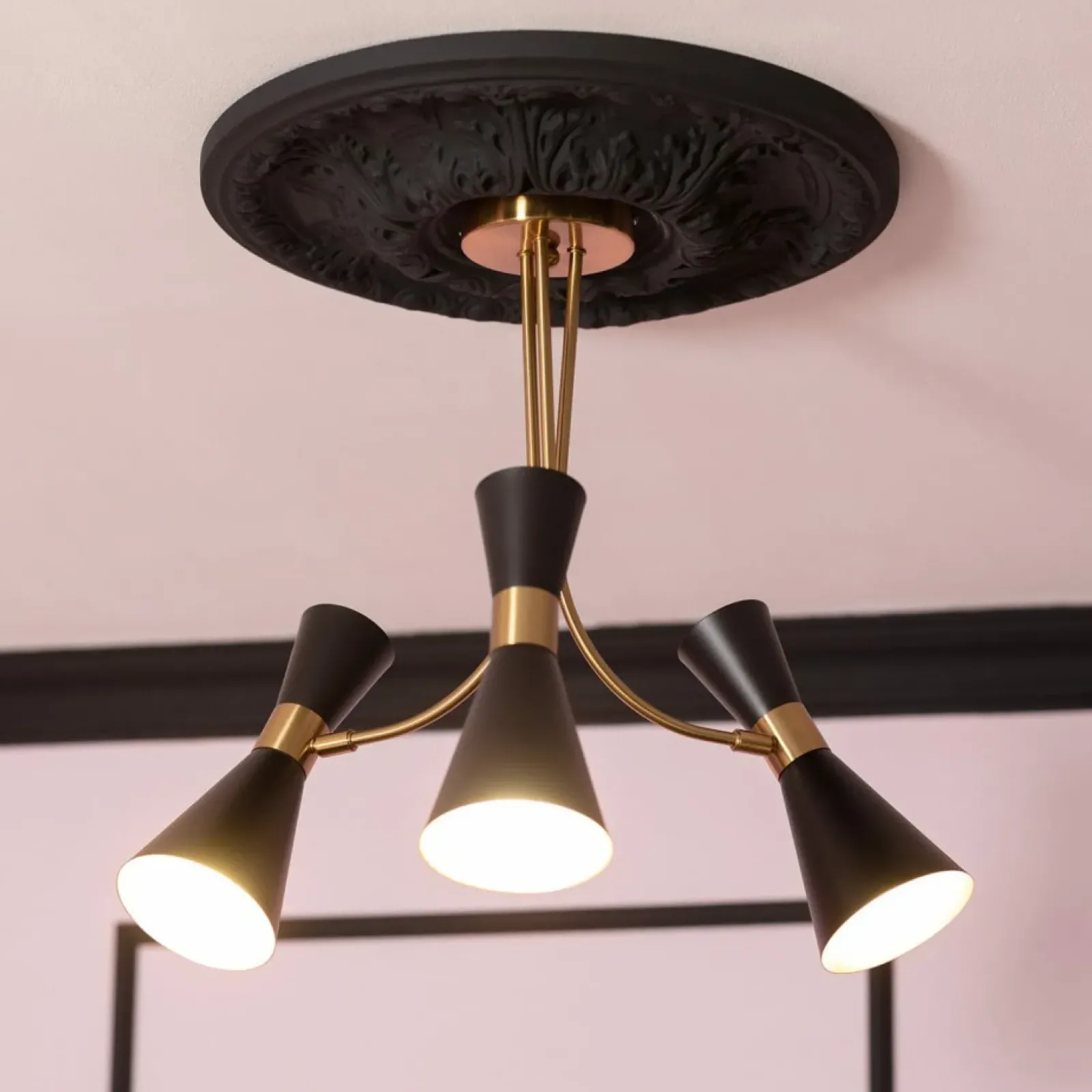 Sklep Kaja Efektowna lampa sufitowa do sypialni ABR-ZZSAL3XE27 SALVATORE | Kaja czarny Clearance
