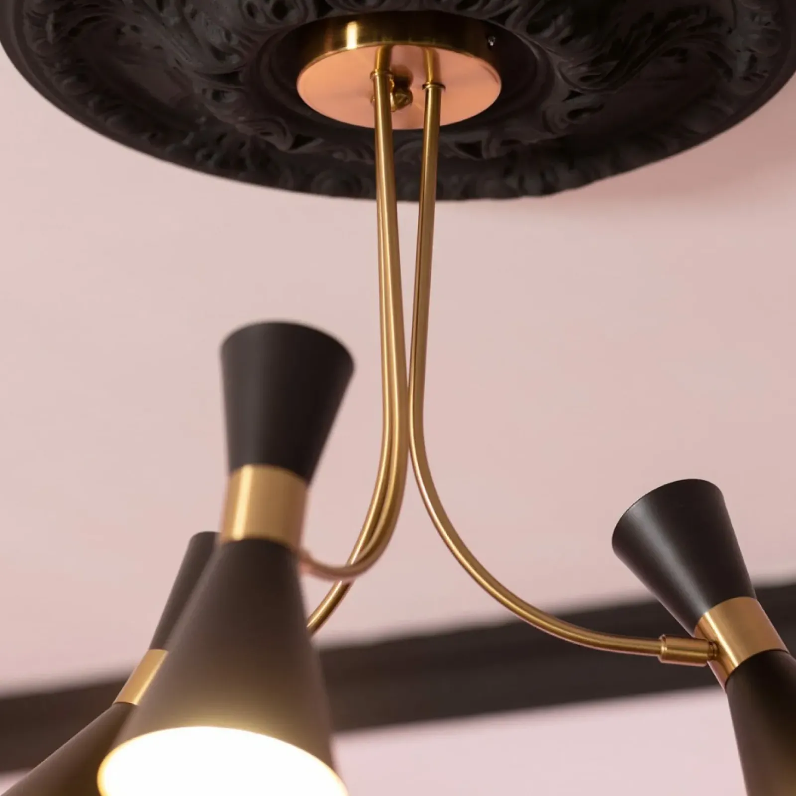 Sklep Kaja Efektowna lampa sufitowa do sypialni ABR-ZZSAL3XE27 SALVATORE | Kaja czarny Clearance