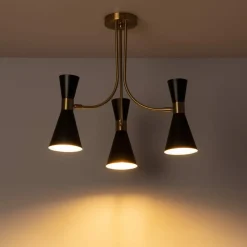 Sklep Kaja Efektowna lampa sufitowa do sypialni ABR-ZZSAL3XE27 SALVATORE | Kaja czarny Clearance