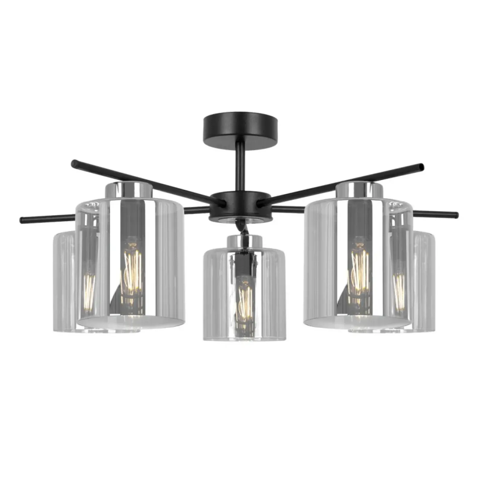 Sklep Kaja Efektowna lampa sufitowa ze srebrnymi elementami K-5527 z serii LUNA Flash Sale