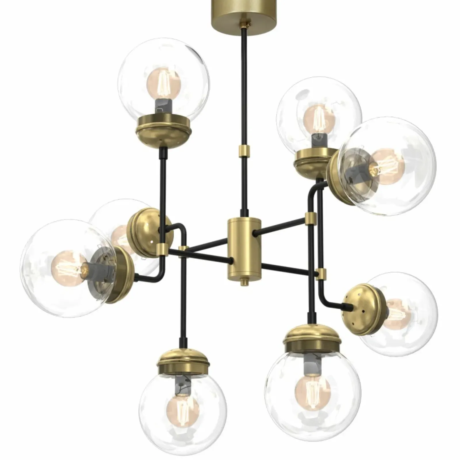 Sklep Kaja Efektowna lampa sufitowa ze mi elementami LX 1889 z serii HYDRO złoty Hot