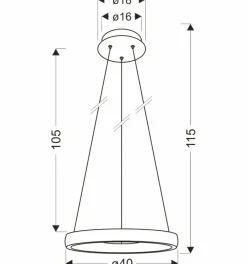 Sklep Kaja Efektowna lampa wisząca LED koło 31-28457 HASHIM | Kaja Oświetlenie New