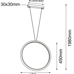 Sklep Kaja Efektowna lampa wisząca LED ⌀45cm 4000K ANT 5075 IKUNA | Kaja Cheap