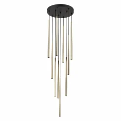 Sklep Kaja Efektowna lampa wisząca na antresolę TK 10118 PIANO BLACK GOLD | Kaja Best Sale