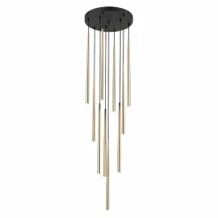 Sklep Kaja Efektowna lampa wisząca na antresolę TK 10118 PIANO BLACK GOLD | Kaja Best Sale