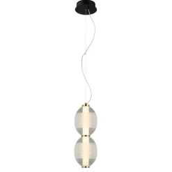 Sklep Kaja Efektowna lampa wisząca, pionowy zwis PND-45372-2-WH-CL RINOT | Kaja Store
