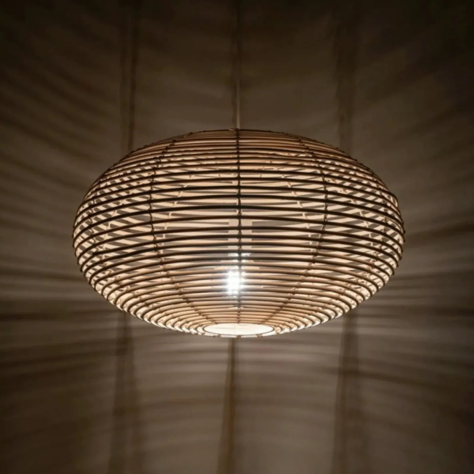 Sklep Kaja Efektowna lampa wisząca, pleciony abażur 11154 RATTAN | Kaja Cheap