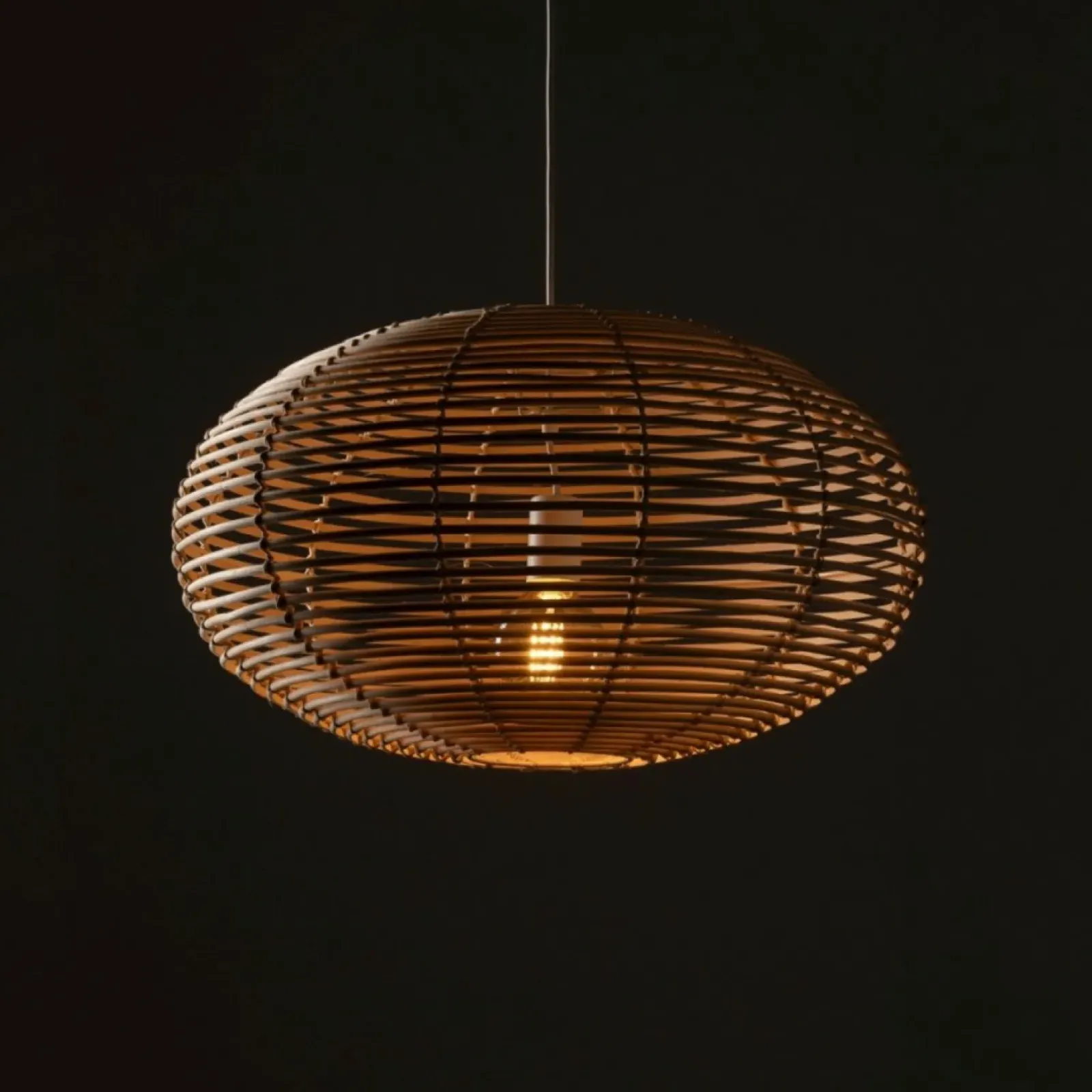 Sklep Kaja Efektowna lampa wisząca, pleciony abażur 11154 RATTAN | Kaja Cheap