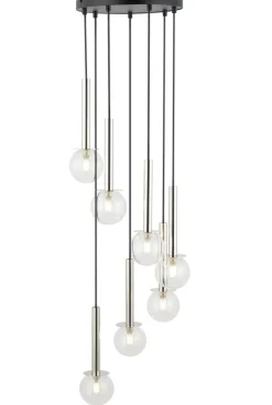Sklep Kaja Efektowna lampa wisząca, srebrne dodatki SIG 40754 DAISY | Kaja Sale