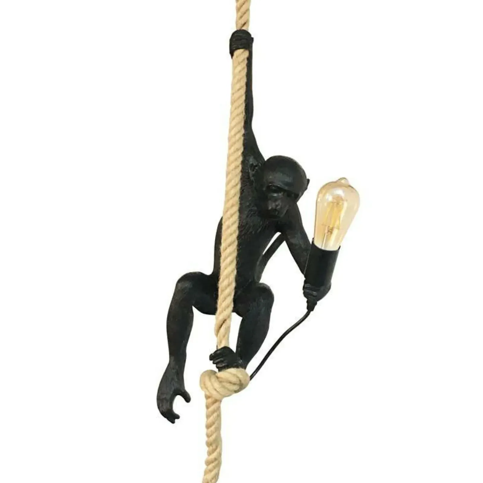 Sklep Kaja Efektowna lampa wisząca w kształcie małpy ABR-KAR-C MONKEY | Kaja czarny Discount