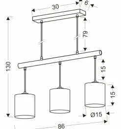 Sklep Kaja Efektowna lampa wisząca z drewnem 33-39972 COMBI | Kaja Oświetlenie New