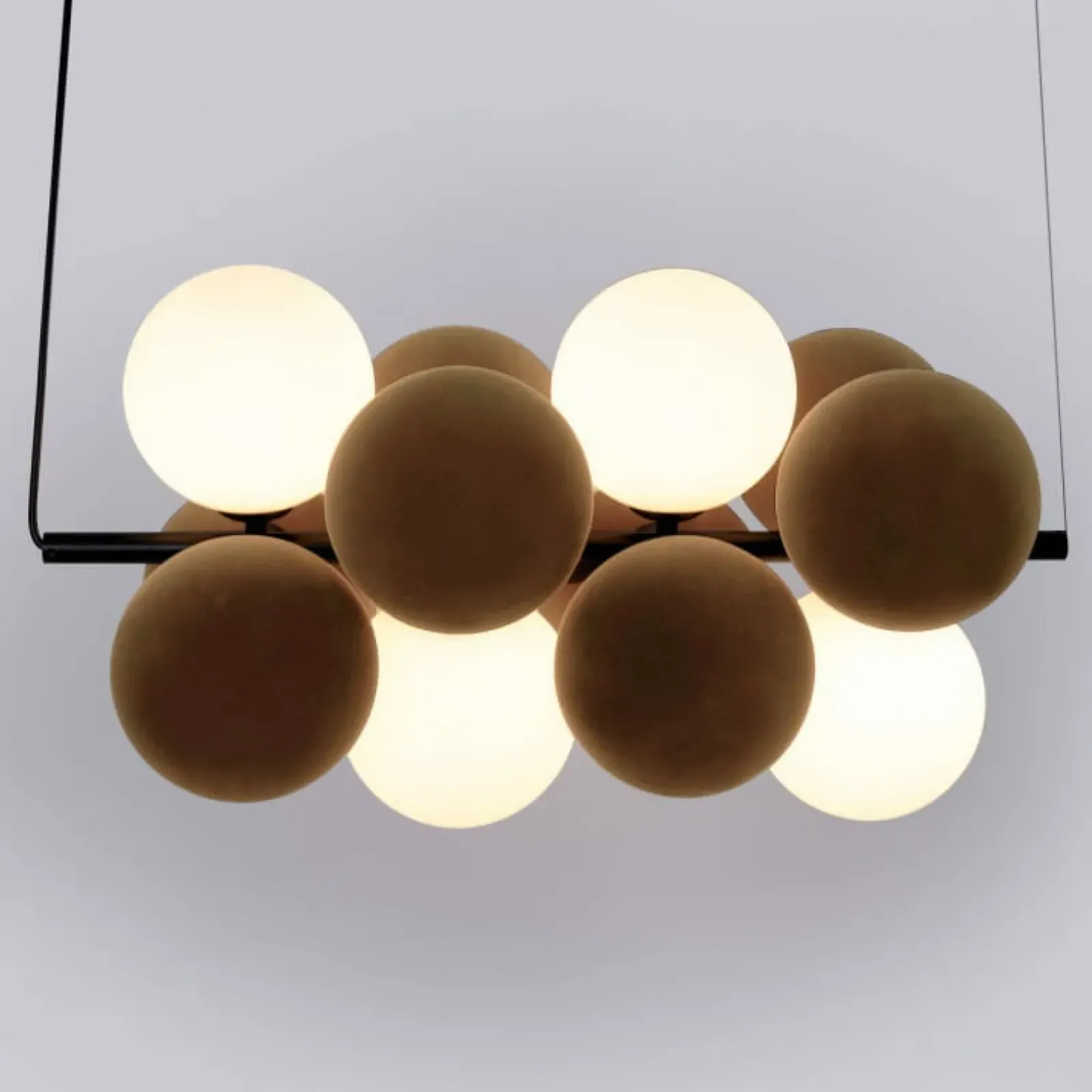 Sklep Kaja Efektowna lampa wisząca z brązowymi kulami ABR-GRAPPA-H-B VINO | Kaja Online