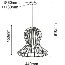 Sklep Kaja Efektowna lampa wisząca z abażurem w stylu eco ANT 5020 OCTO | Kaja Shop