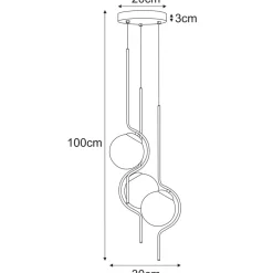 Sklep Kaja Efektowna lampa wisząca z kloszami, nad stół K-5333 z serii NEVA Outlet
