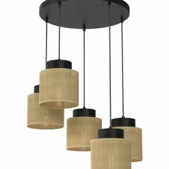 Sklep Kaja Efektowna lampa wisząca z boho abażurami LX 5216 JUTE | Kaja Store