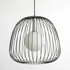 Sklep Kaja Efektowna lampa wisząca z drucianym kloszem SIG 40723 BELL | Kaja Sale