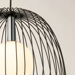 Sklep Kaja Efektowna lampa wisząca z drucianym kloszem SIG 40723 BELL | Kaja Sale