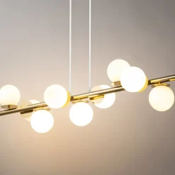 Sklep Kaja Efektowna lampa wisząca ze złotą oprawą SIG 40797 z serii AVOLA New