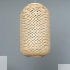Sklep Kaja Efektowna lampa z plecionym abażurem ABR-LW24-BH-E27 BOHO | Kaja brązowy Cheap